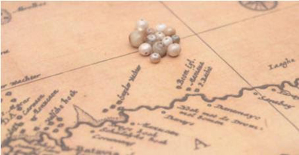 Natural pearls recovered from the Cirebon shipwreck in Indonesia dating back to the 11th century, which were identified using 14C pearl method developed by SSEF and ETHZ. Photo: SSEF