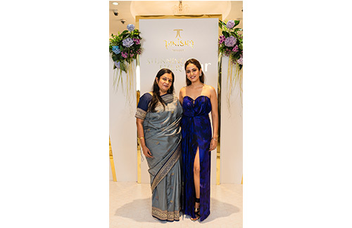 Tanishqâ€™s Ranjani Krishnaswamy (left) with celebrity Mira Kapoor at the launch event